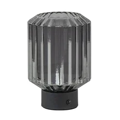 Oplaadbare LED tafellamp op batterij titanium/zwart