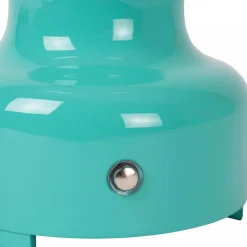 Oplaadbare tafellamp op batterij turquoise