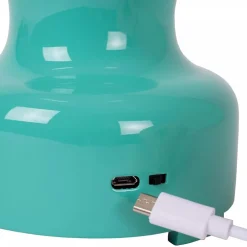 Oplaadbare tafellamp op batterij turquoise