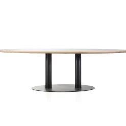 Ovale eetkamertafel eiken naturel 300x120 cm