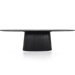 Ovale eettafel Aron 300x110 cm zwart mangohout