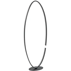 Ovale LED vloerlamp zwart inclusief dimmer