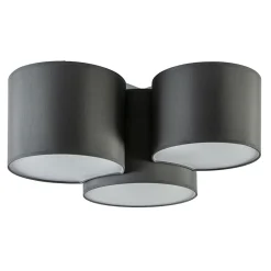 Plafondlamp 3 kappen grijs
