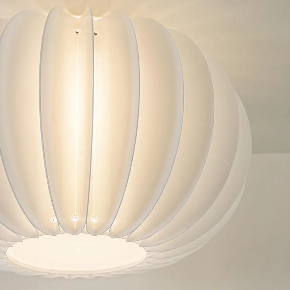 Plafondlamp Arena 40cm zwart/kap wit