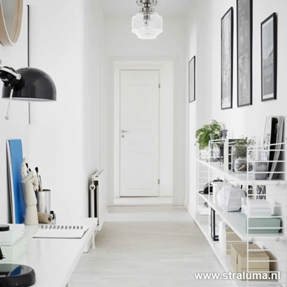 Plafondlamp Art Deco klein helder glas