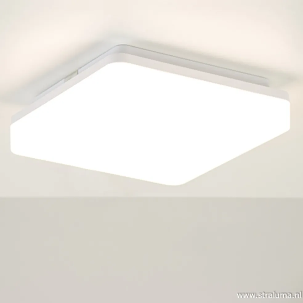 Plafondlamp Basic Square 26cm wit