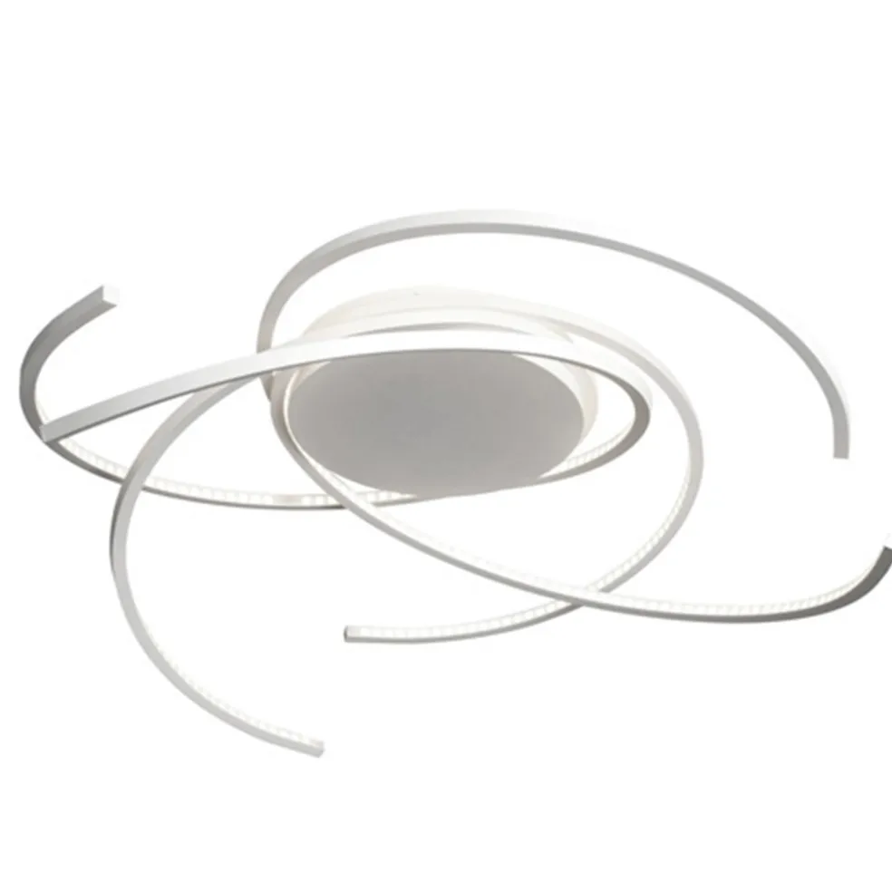 Plafondlamp bogen speels wit 80cm