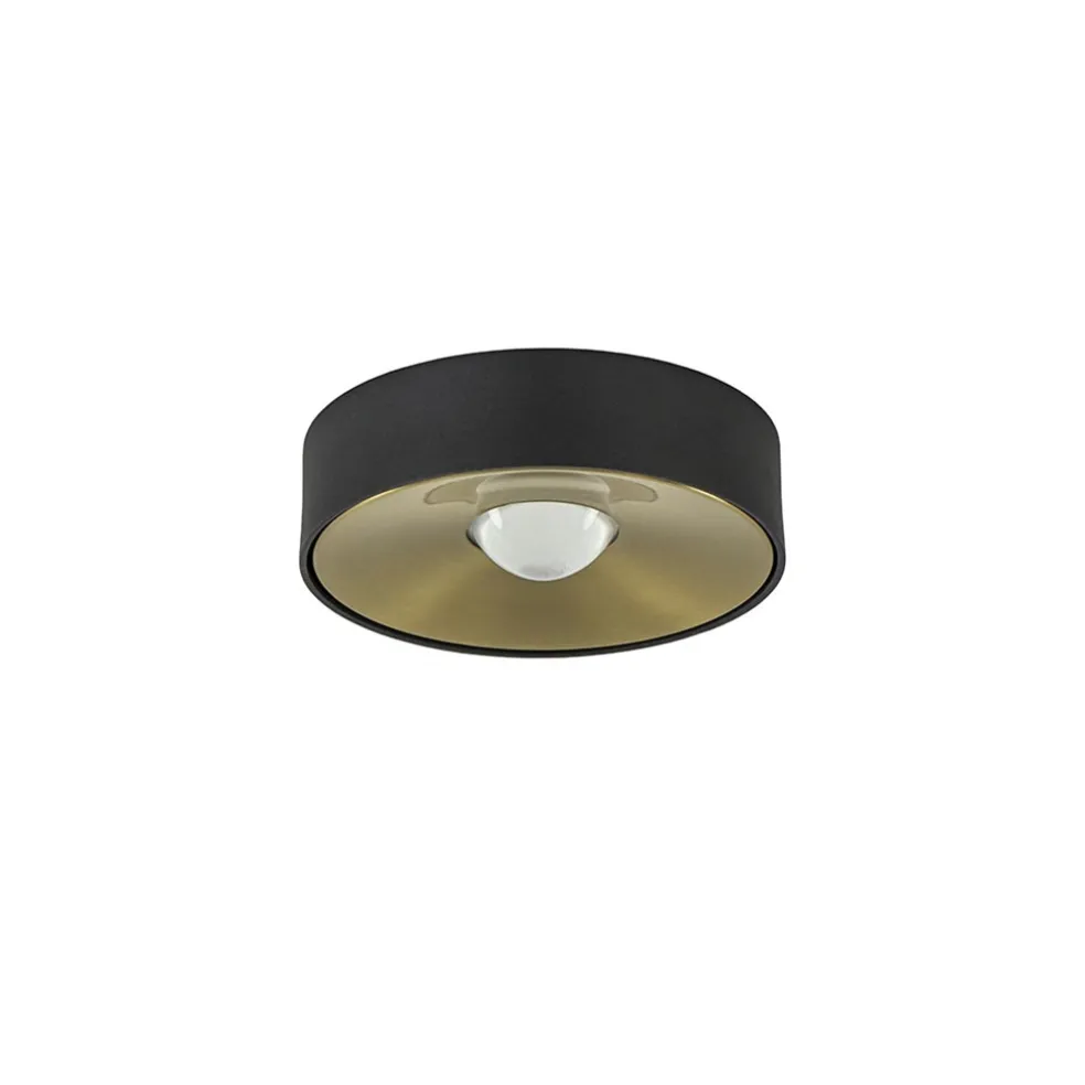 Plafondlamp Bright 15 zwart/matgoud