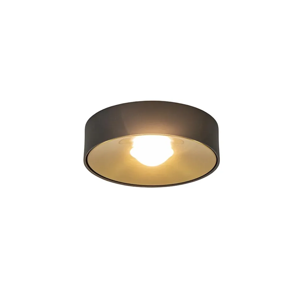 Plafondlamp Bright 15 zwart/matgoud