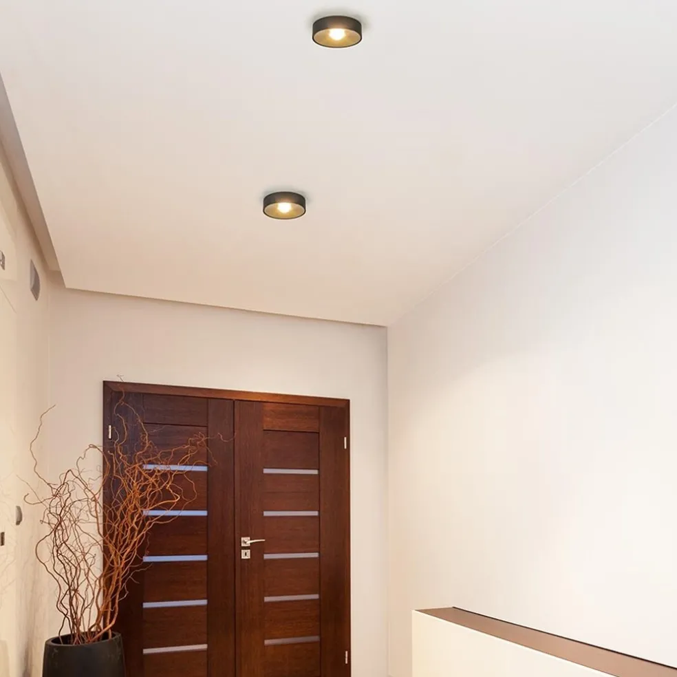 Plafondlamp Bright 15 zwart/matgoud