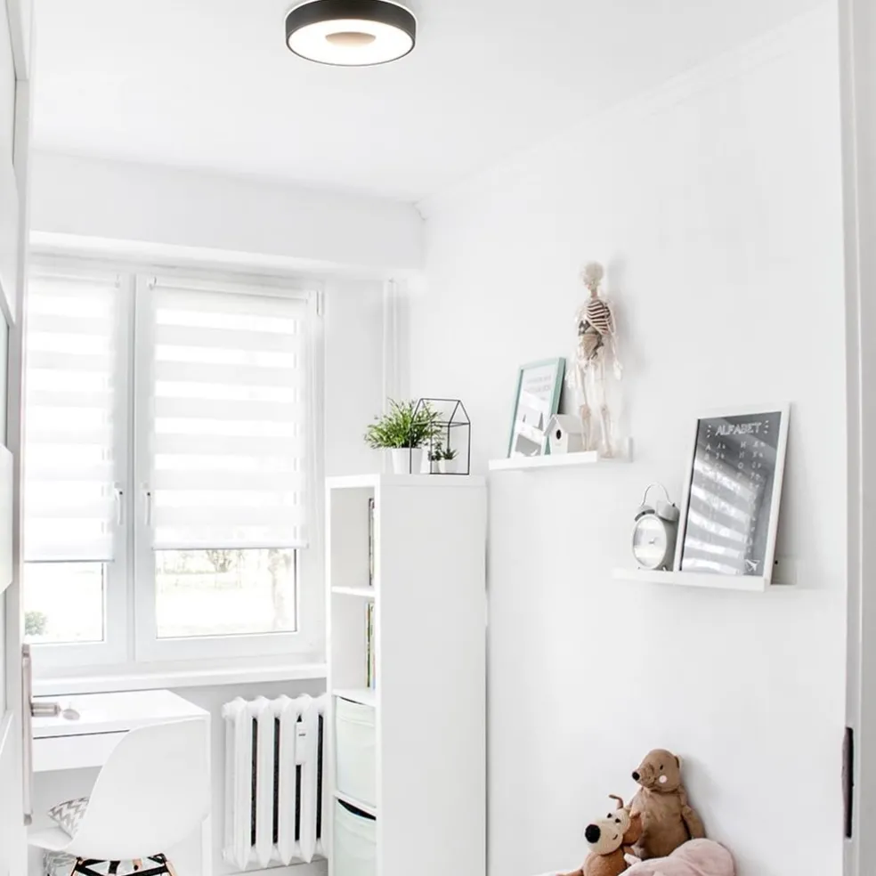 Plafondlamp Coin 38 zwart + remote CCT