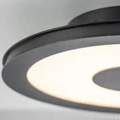 **Plafondlamp disc 26cm zwart 3-step dim