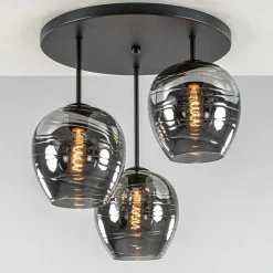 Plafondlamp Fantasy Apple 3L zwart/smoke