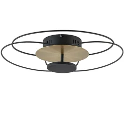 Plafondlamp Fiore zwart/goud 3-step dim