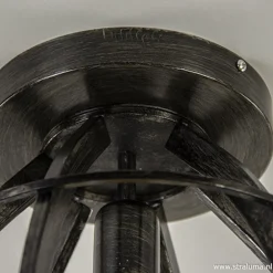 Plafondlamp frame zwart industrieel