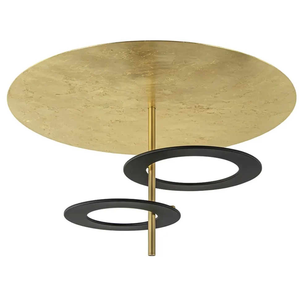 Plafondlamp Hula Hoop gold leaf/black