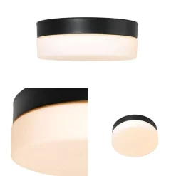 Plafondlamp Ikaro zwart 18cm 3-step dim