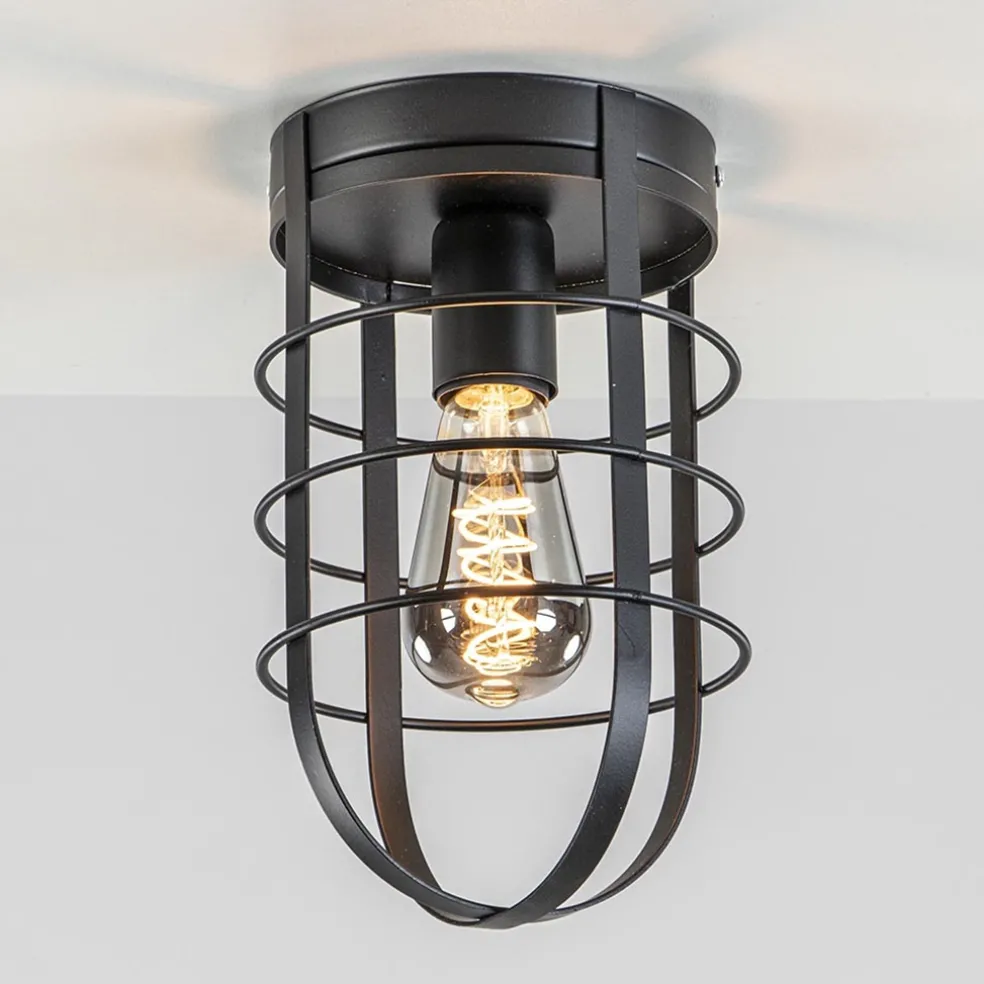 Plafondlamp kooi zwart