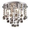 Plafondlamp kristal bollen + chroom 26cm