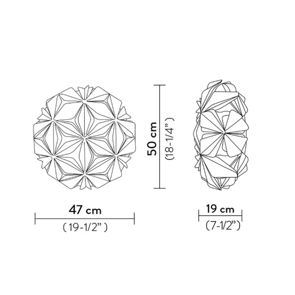 Plafondlamp LA Vie amber 50cm