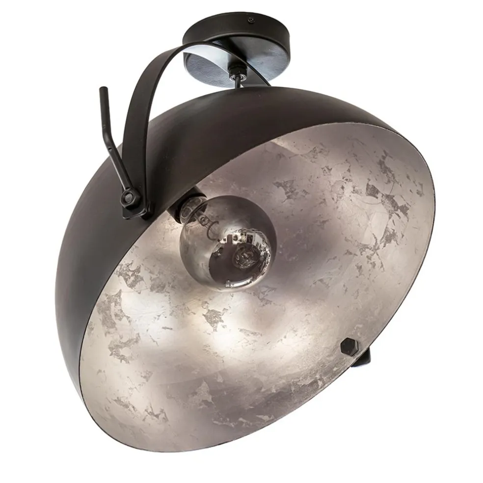 Plafondlamp Larino gunmetal/silverleaf 40 cm