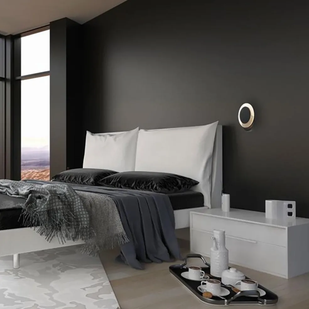 Plafondlamp Lido zwart 17cm indirect