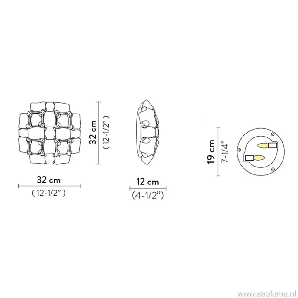 Plafondlamp Mida gold 32cm