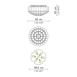 Plafondlamp Odeon 65 gold