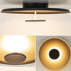 Plafondlamp Oro 45cm zwart/matgoud
