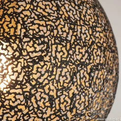 Plafondlamp Oronero bol zwart/goud 30cm