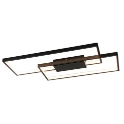 Plafondlamp Piazza 2L zwart 3-step dim