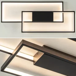 Plafondlamp Piazza 2L zwart 3-step dim