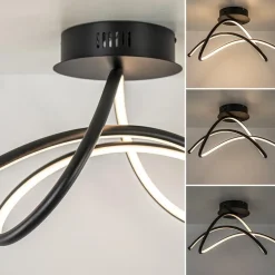 Plafondlamp Plaza zwart 3-switchdim