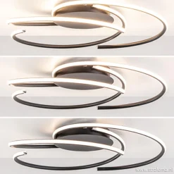 Plafondlamp Reverso zwart 3-switchdim