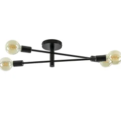 Plafondlamp Sticks 4L zwart excl. e27
