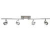 Plafondspot balk 4-lichts nikkel verstel