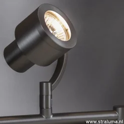 Plafondspot balk 4-lichts nikkel verstel