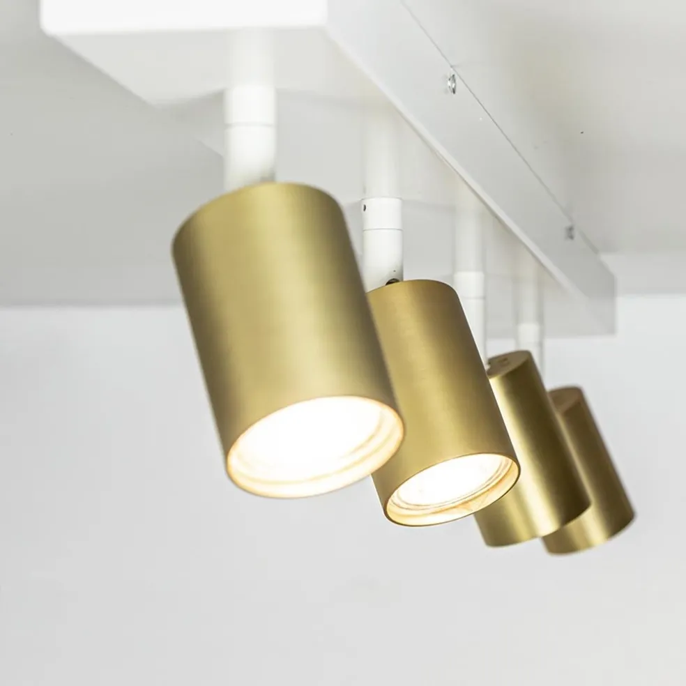 Plafondspot Bounce 4L balk wit/matgoud