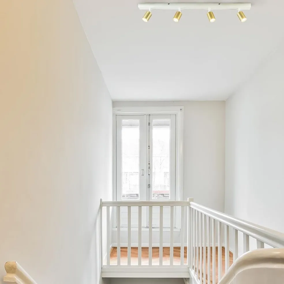 Plafondspot Bounce 4L balk wit/matgoud