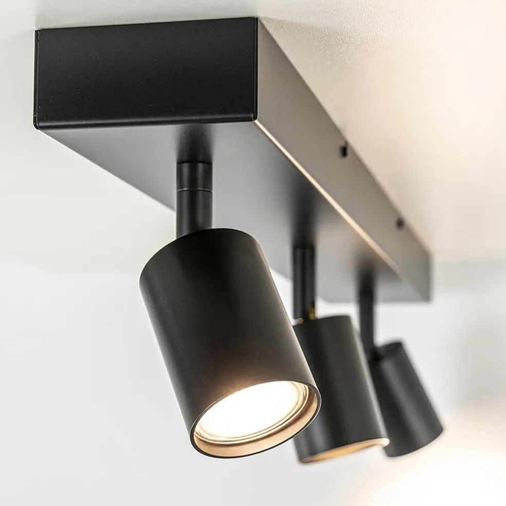 Plafondspot Bounce 3L balk zwart