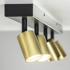 Plafondspot Bounce 4l 100cm zwart/matgoud