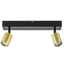 Plafondspot Bounce 2L 40cm zwart/matgoud