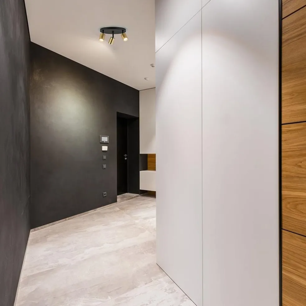 Plafondspot Bounce 3L rond zwart/goud