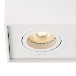 Plafondspot dubbel box wit gu10