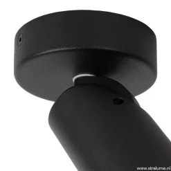 Plafondspot enkel zwart incusief GU10 dim to warm