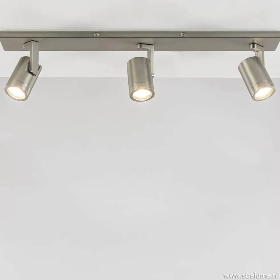 Plafondspot Halo 3L balk rvs gu10