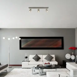 Plafondspot Halo 3L balk rvs gu10