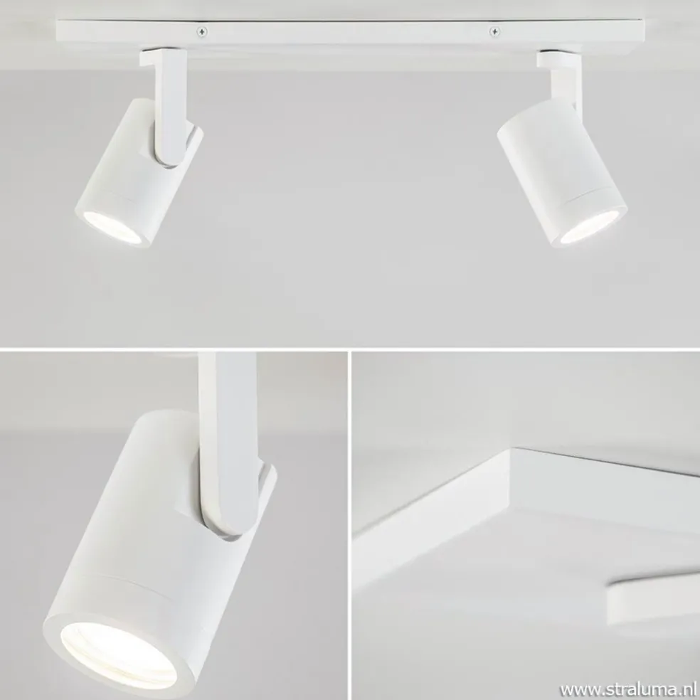 Plafondspot Halo 2L op balk wit