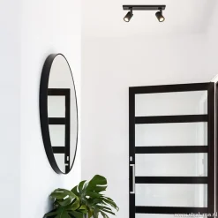 Plafondspot Halo 2L op balk zwart