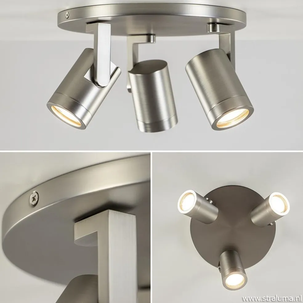 Plafondspot Halo 3L rond rvs